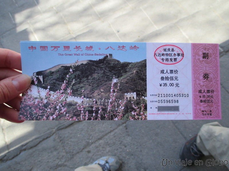 Ticket Muralla China de Badaling