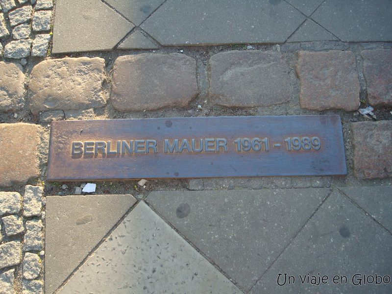 Ubicación del antiguo muro de Berlín