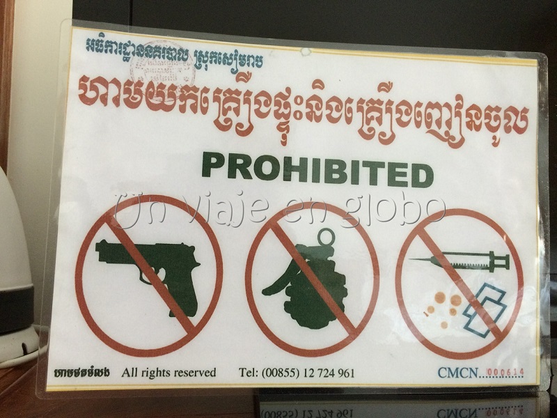 Camboya restricciones hotel