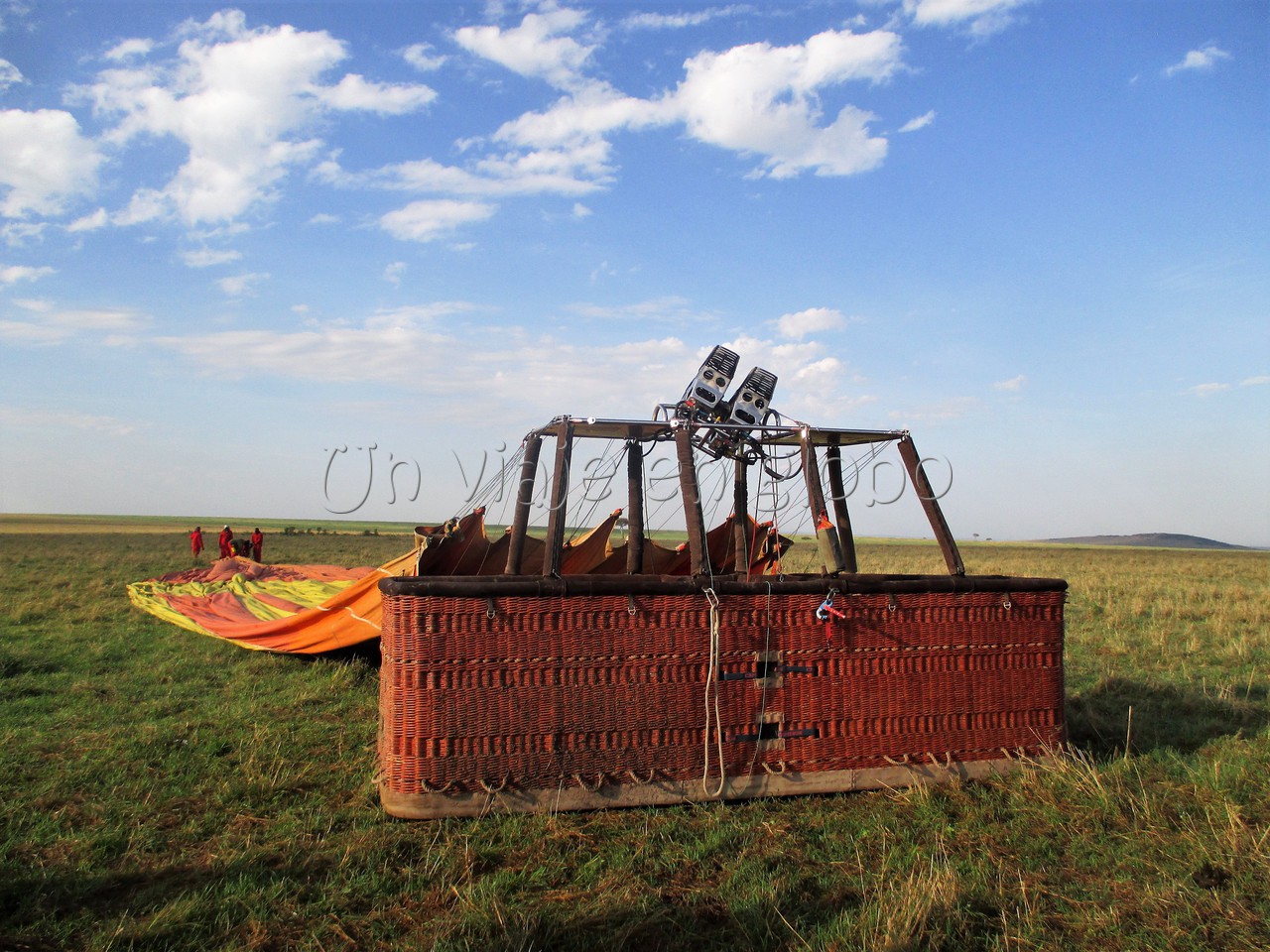 Cesta de mimbre viaje en globo Masai Mara