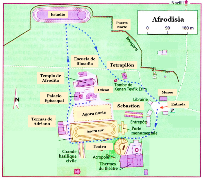 Mapa Afrodisias