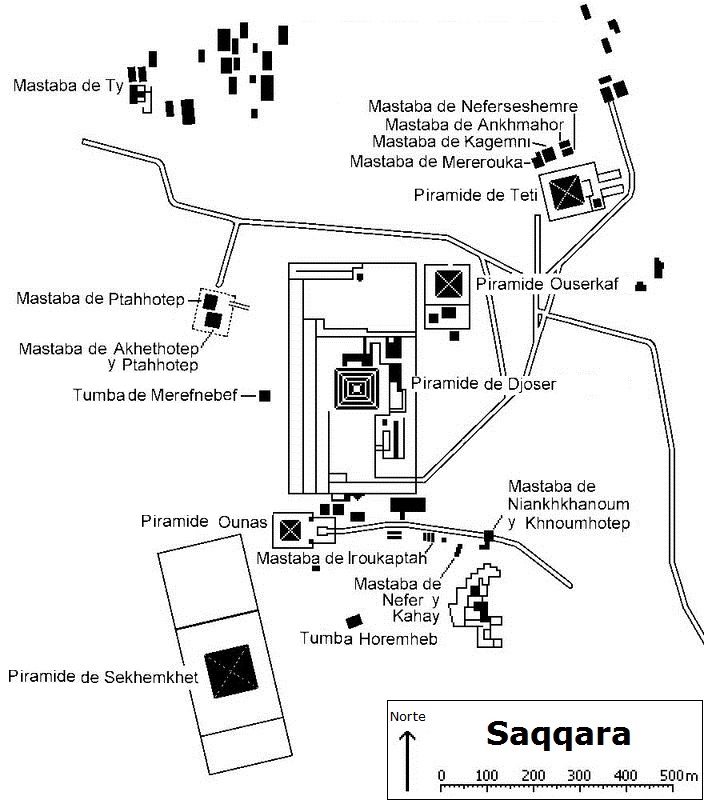 Mapa de Saqqara