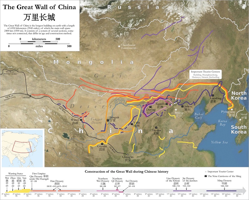 Mapa de la Muralla China (De Maximilian Dörrbecker (Chumwa))