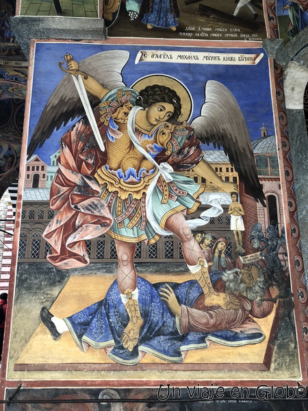 Frescos Exterior Monasterio Rila Bulgaria