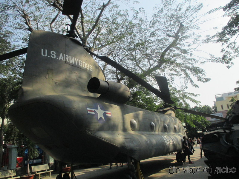 Helicoptero Museo de los vestigios de la guerra Ho Chi Minh