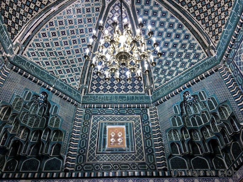 Azulejos interior Mausoleo Gur Emir, un imprescindible que ver en Samarcanda