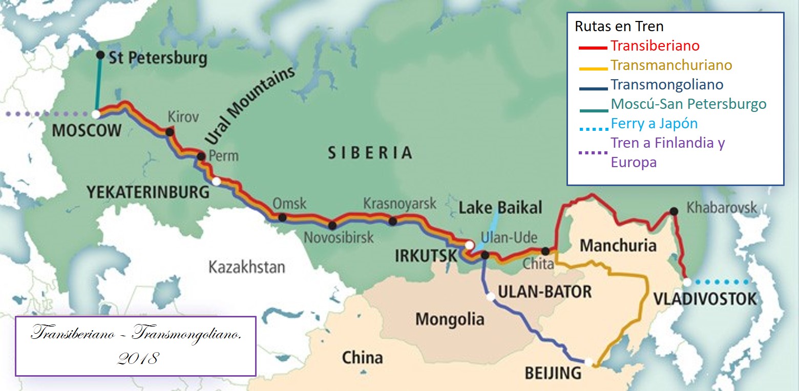 Transiberiano Transmongoliano ruta