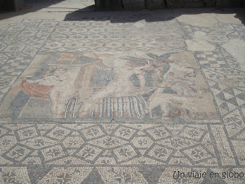 Volubilis Mosaico de Diana y su ninfa sorprendida por Acteon cuando se bañaba. Casa de Venus