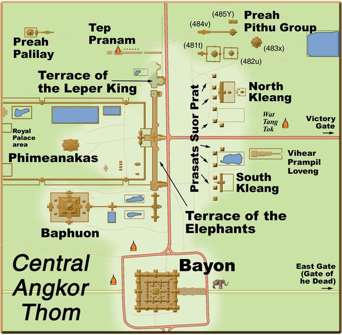 Angkor Thom mapa